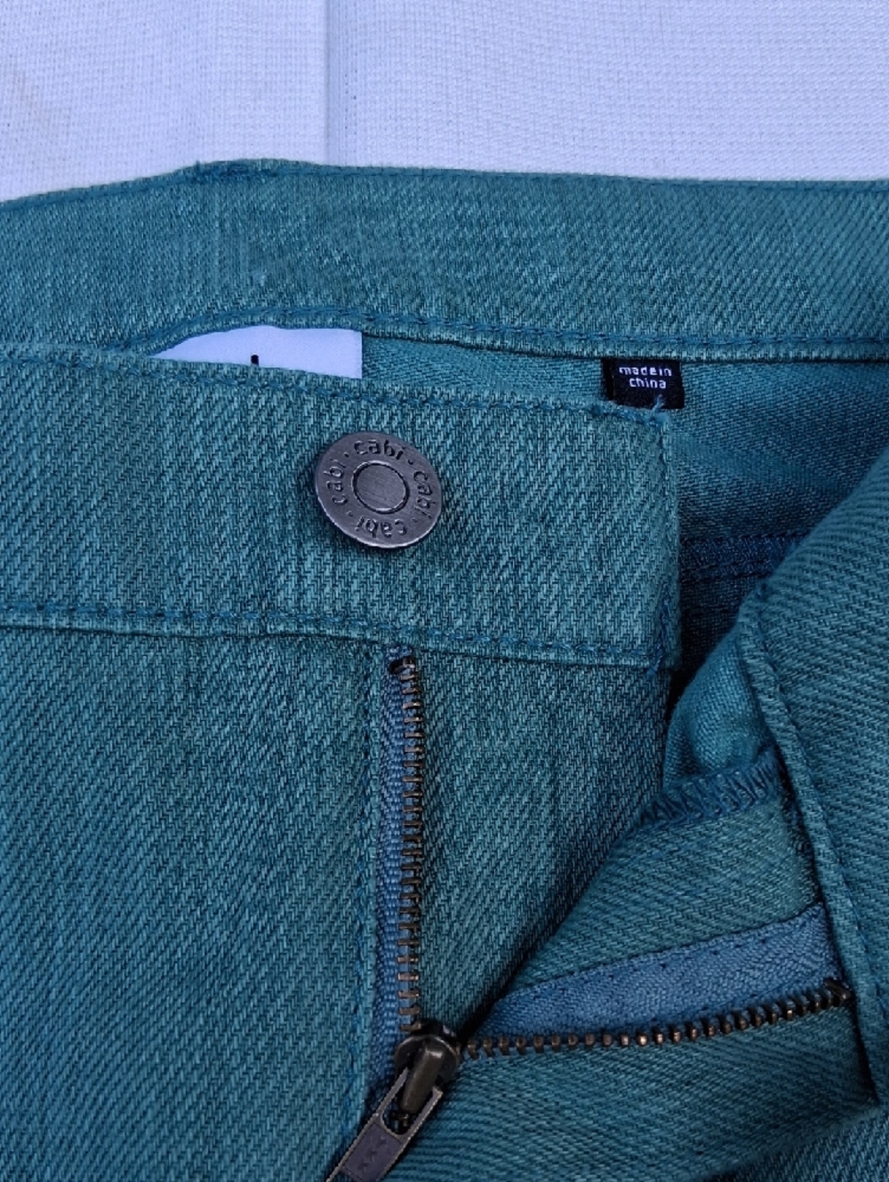 CAbi Teal-Green Straight-Leg Jeans - Picture 16 of 16